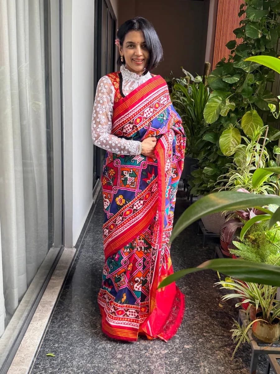 Double Ikat Rangkaat Patan Patola Silk Saree — Patan Patola, Pure Silk, Patan, Gujarat